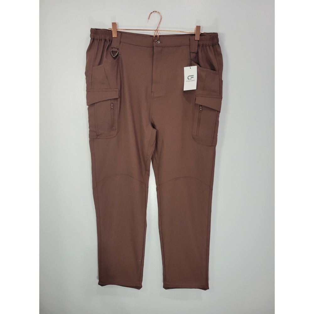 FlexCamo Tactical Series Mens Brown Cargo Hiking Pants XL-34 New